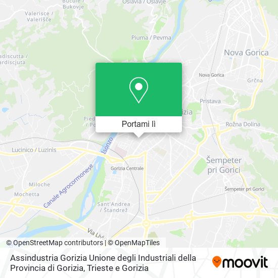 Mappa Assindustria Gorizia Unione degli Industriali della Provincia di Gorizia