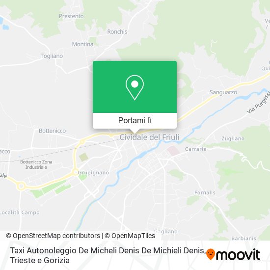 Mappa Taxi Autonoleggio De Micheli Denis De Michieli Denis