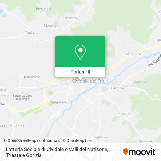 Mappa Latteria Sociale di Cividale e Valli del Natisone