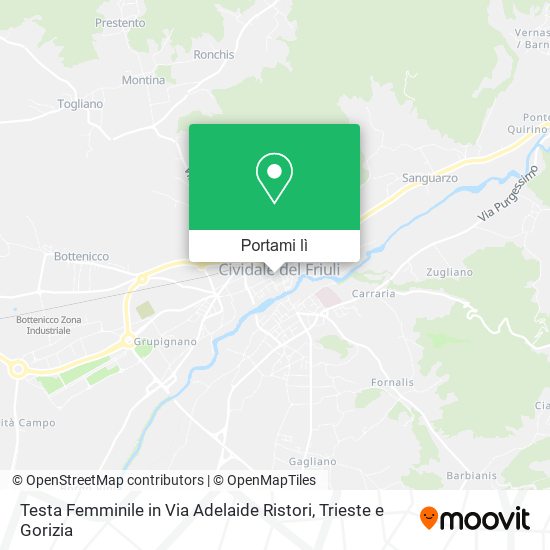 Mappa Testa Femminile in Via Adelaide Ristori