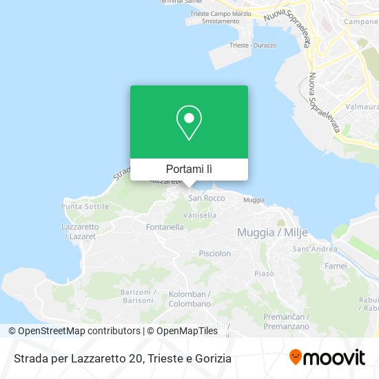 Mappa Strada per Lazzaretto  20