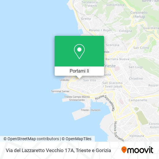 Mappa Via del Lazzaretto Vecchio  17A