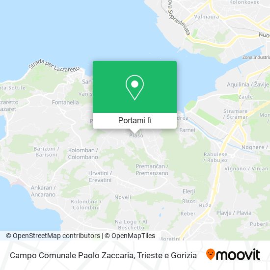 Mappa Campo Comunale Paolo Zaccaria