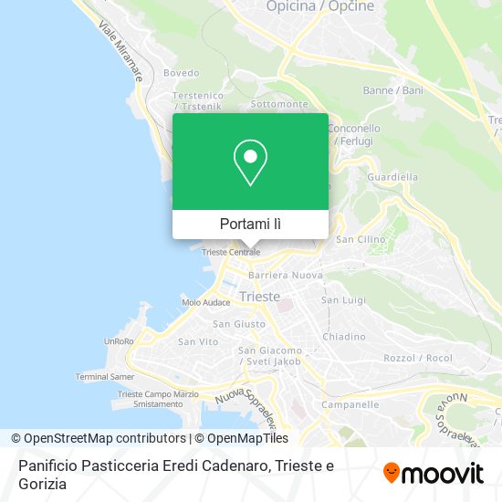 Mappa Panificio Pasticceria Eredi Cadenaro