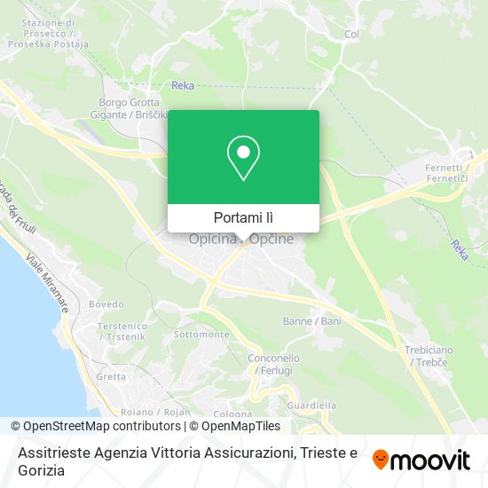 Mappa Assitrieste Agenzia Vittoria Assicurazioni