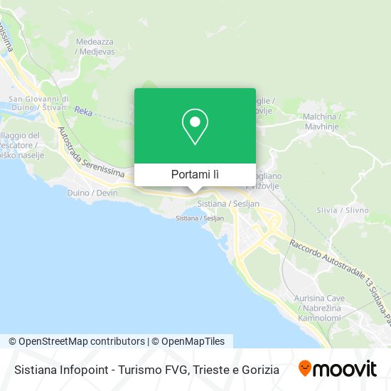 Mappa Sistiana Infopoint - Turismo FVG