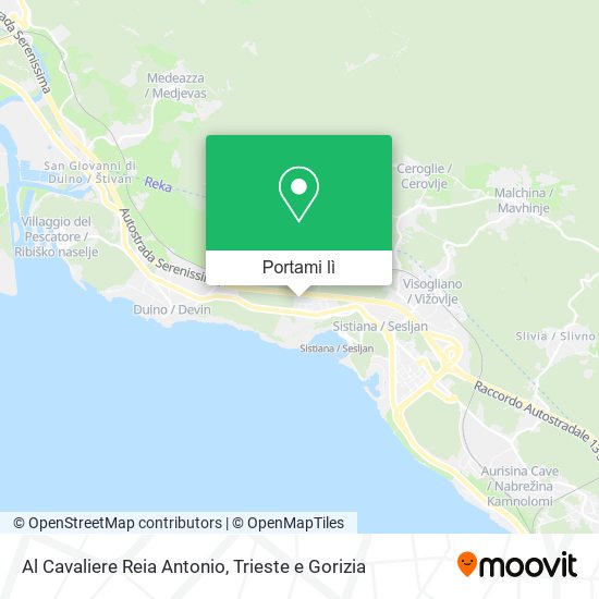 Mappa Al Cavaliere Reia Antonio