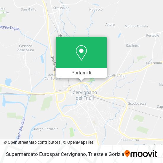 Mappa Supermercato Eurospar Cervignano