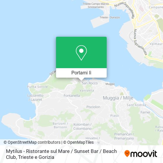 Mappa Mytilus - Ristorante sul Mare / Sunset Bar / Beach Club