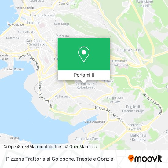 Mappa Pizzeria Trattoria al Golosone