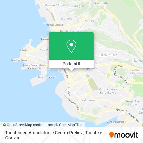 Mappa Triestemed Ambulatori e Centro Prelievi