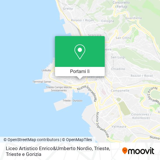 Mappa Liceo Artistico Enrico&Umberto Nordio, Trieste