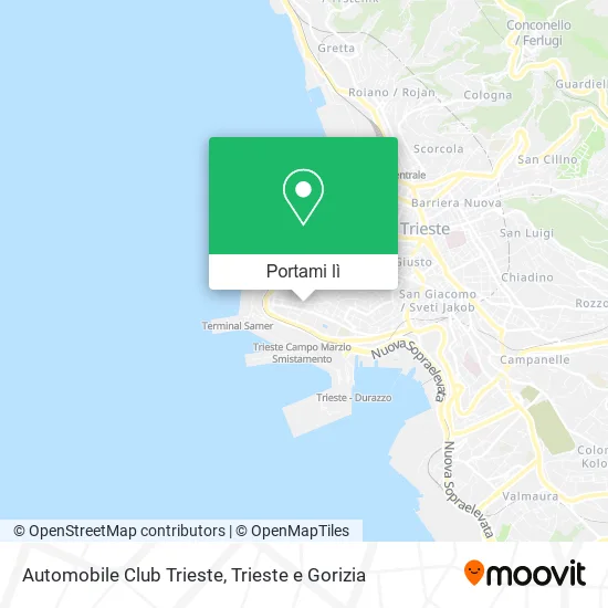 Mappa Automobile Club Trieste