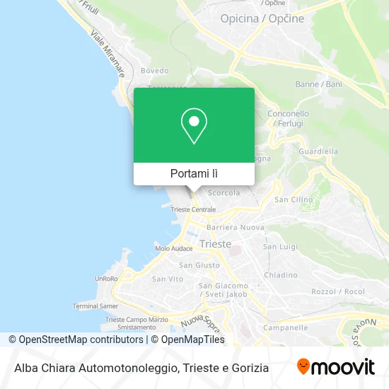 Mappa Alba Chiara Automotonoleggio