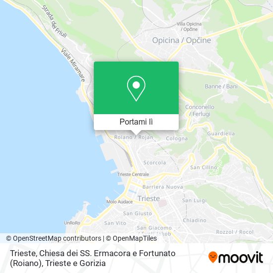 Mappa Trieste, Chiesa dei SS. Ermacora e Fortunato (Roiano)