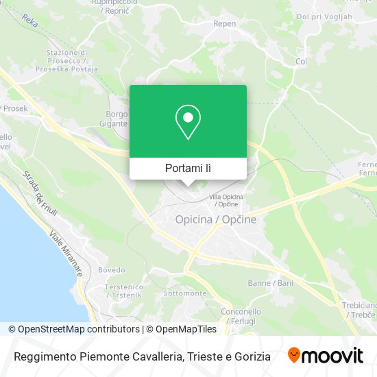 Mappa Reggimento Piemonte Cavalleria