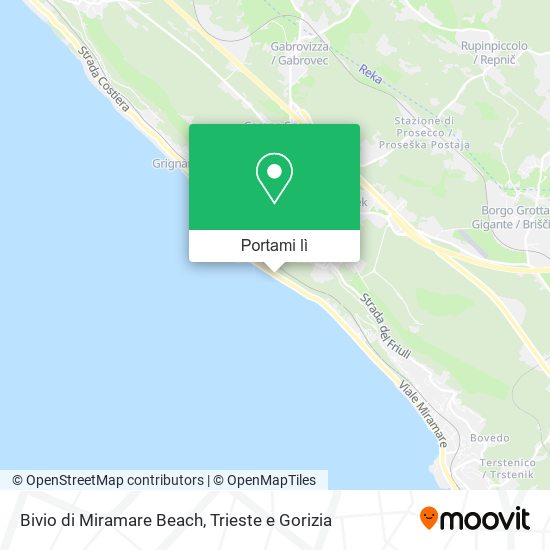 Mappa Bivio di Miramare Beach