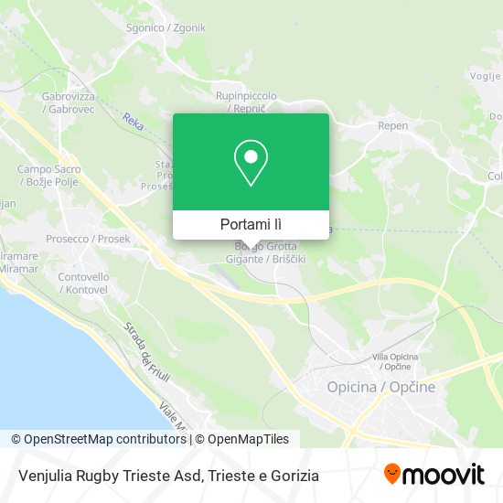 Mappa Venjulia Rugby Trieste Asd