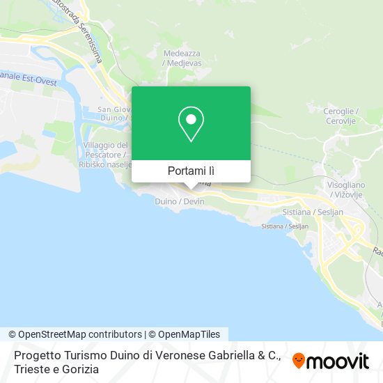 Mappa Progetto Turismo Duino di Veronese Gabriella & C.