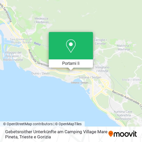 Mappa Gebetsroither Unterkünfte am Camping Village Mare Pineta