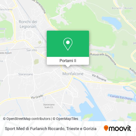 Mappa Sport Med di Furlanich Riccardo