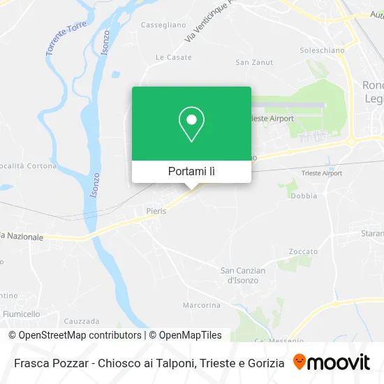 Mappa Frasca Pozzar - Chiosco ai Talponi