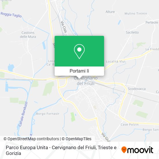 Mappa Parco Europa Unita - Cervignano del Friuli