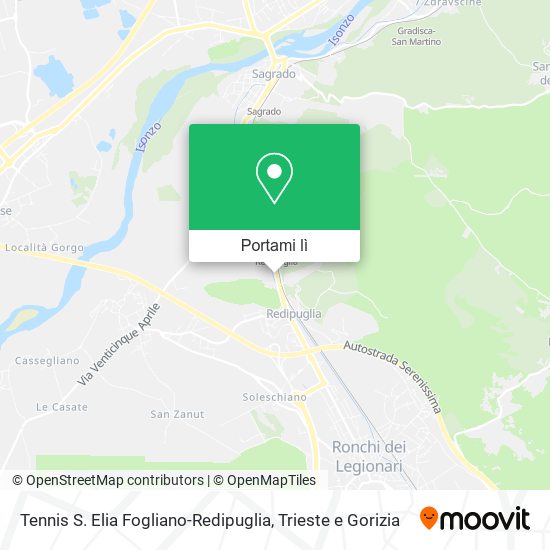 Mappa Tennis S. Elia Fogliano-Redipuglia