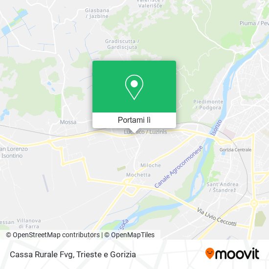 Mappa Cassa Rurale Fvg