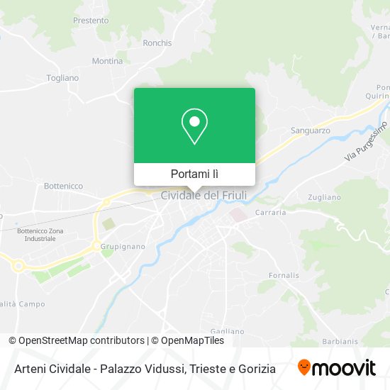 Mappa Arteni Cividale - Palazzo Vidussi