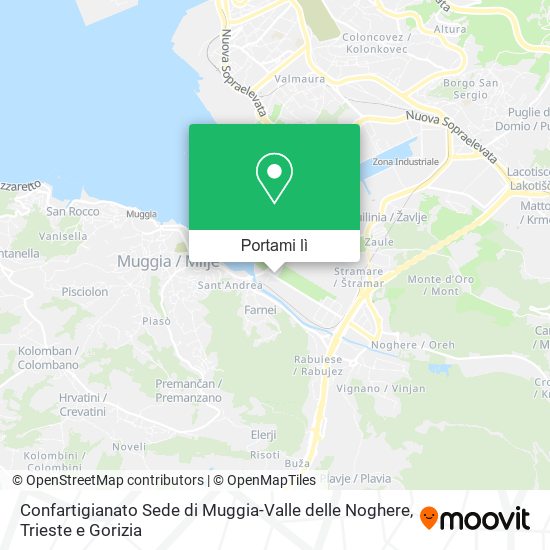 Mappa Confartigianato Sede di Muggia-Valle delle Noghere