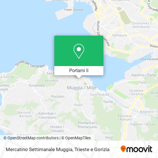 Mappa Mercatino Settimanale Muggia