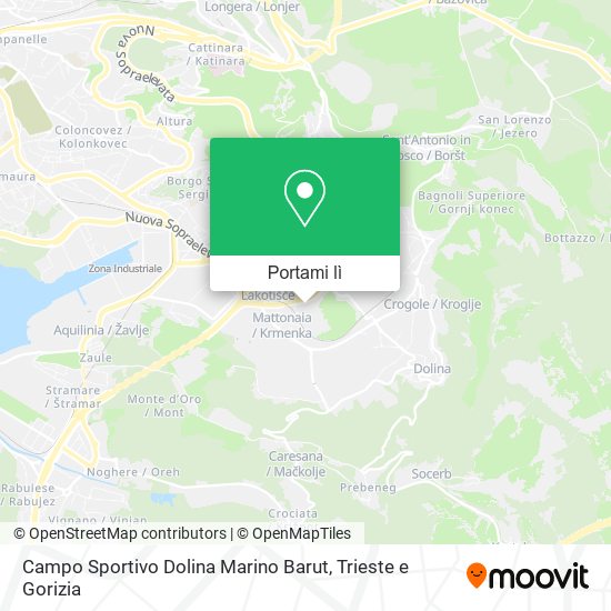 Mappa Campo Sportivo Dolina Marino Barut