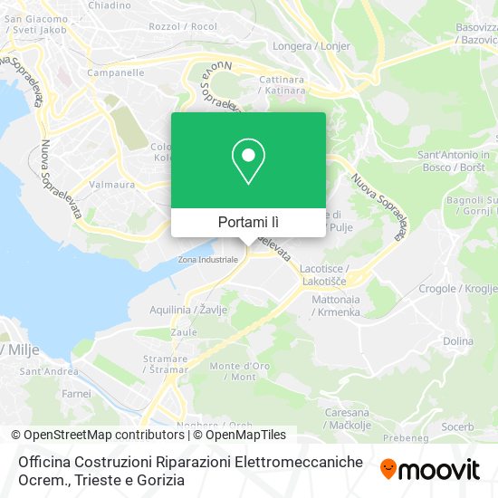 Mappa Officina Costruzioni Riparazioni Elettromeccaniche Ocrem.