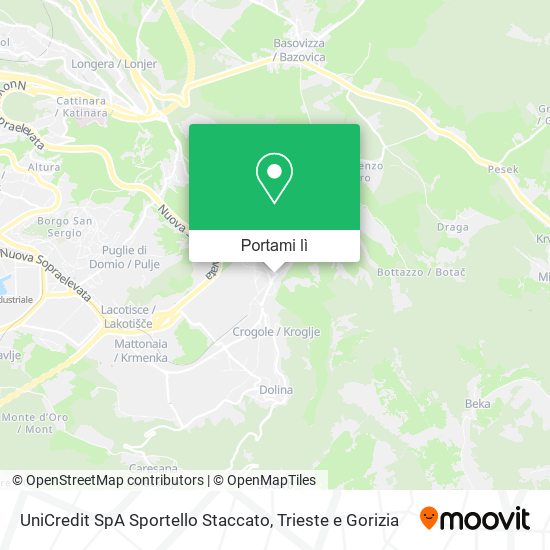 Mappa UniCredit SpA Sportello Staccato