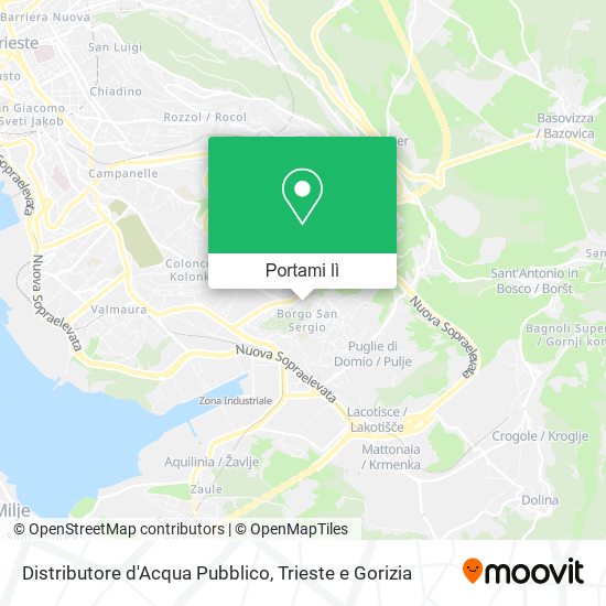 Mappa Distributore d'Acqua Pubblico