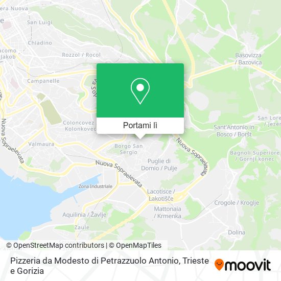 Mappa Pizzeria da Modesto di Petrazzuolo Antonio