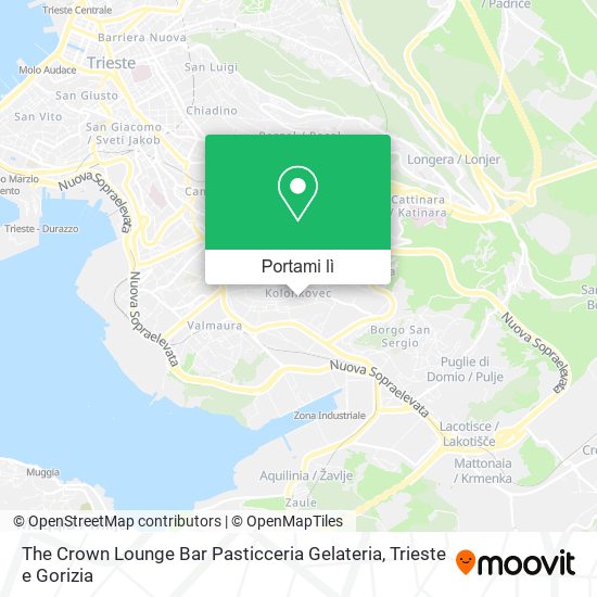 Mappa The Crown Lounge Bar Pasticceria Gelateria