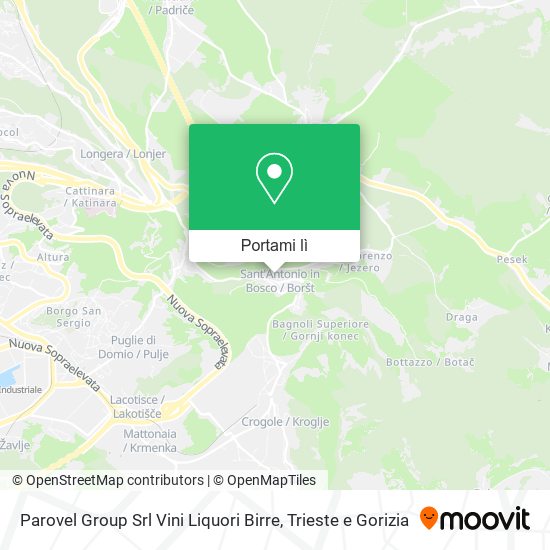 Mappa Parovel Group Srl Vini Liquori Birre
