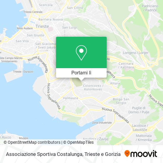 Mappa Associazione Sportiva Costalunga