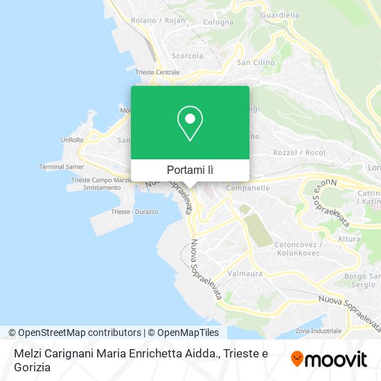 Mappa Melzi Carignani Maria Enrichetta Aidda.