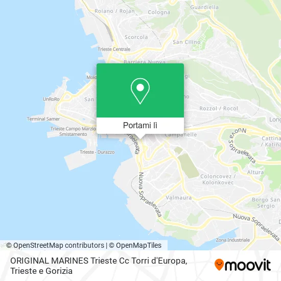Mappa ORIGINAL MARINES Trieste Cc Torri d'Europa