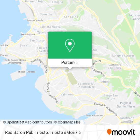 Mappa Red Baron Pub Trieste