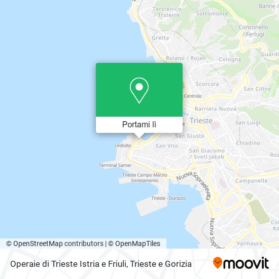 Mappa Operaie di Trieste Istria e Friuli