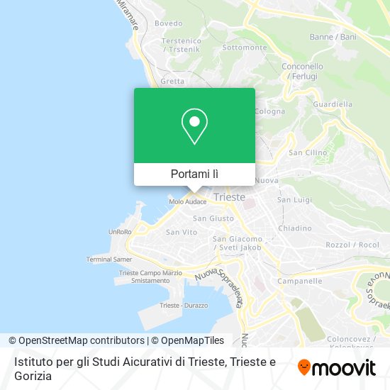 Mappa Istituto per gli Studi Aicurativi di Trieste
