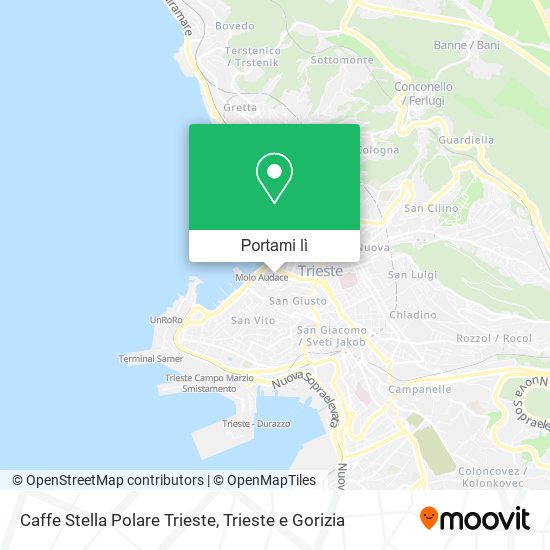 Mappa Caffe Stella Polare Trieste