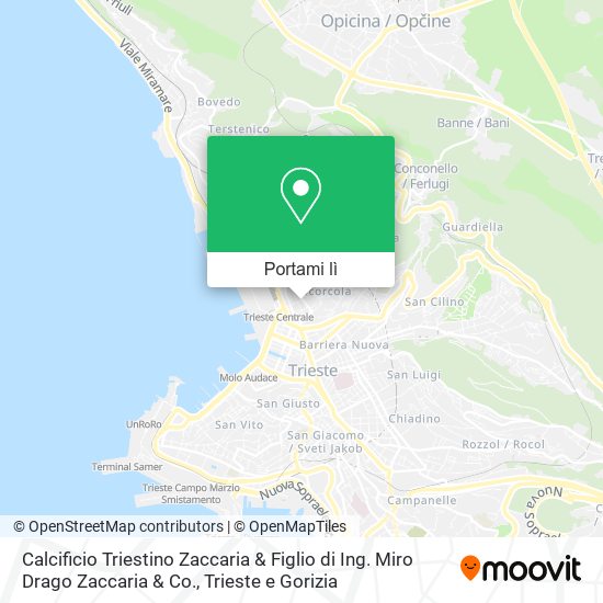 Mappa Calcificio Triestino Zaccaria & Figlio di Ing. Miro Drago Zaccaria & Co.