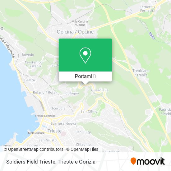 Mappa Soldiers Field Trieste