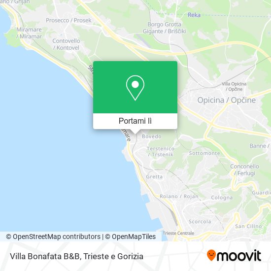 Mappa Villa Bonafata B&B