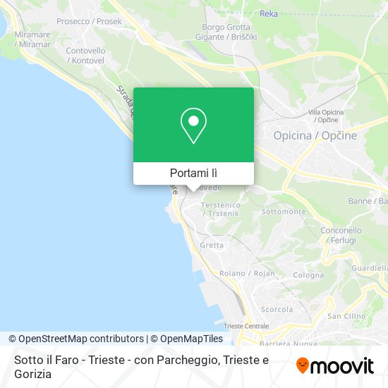 Mappa Sotto il Faro - Trieste - con Parcheggio